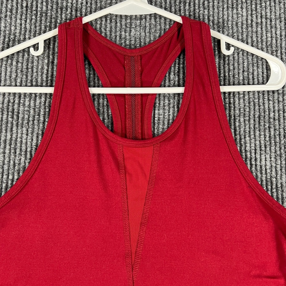 ZYIA Tank Top Shirt Womens Large Red Sleeveless Active Casual Workout Gym Yoga